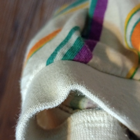 Guess originals embroidered spell out logo multicolor striped tee retro style - Picture 9 of 9